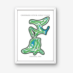 Crooked Stick Golf Club Golf Course Prints, Indiana, Golf Map Artwork
