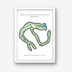 The Club at 12 Oaks Golf Course Prints, North Carolina, Golf Map Artwork