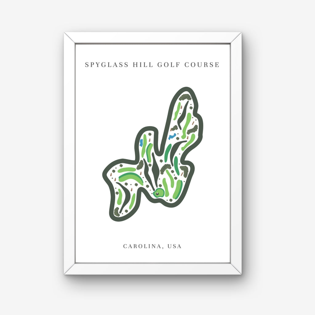 Spyglass Hill Golf Course Print, California, Golf Map Artworks