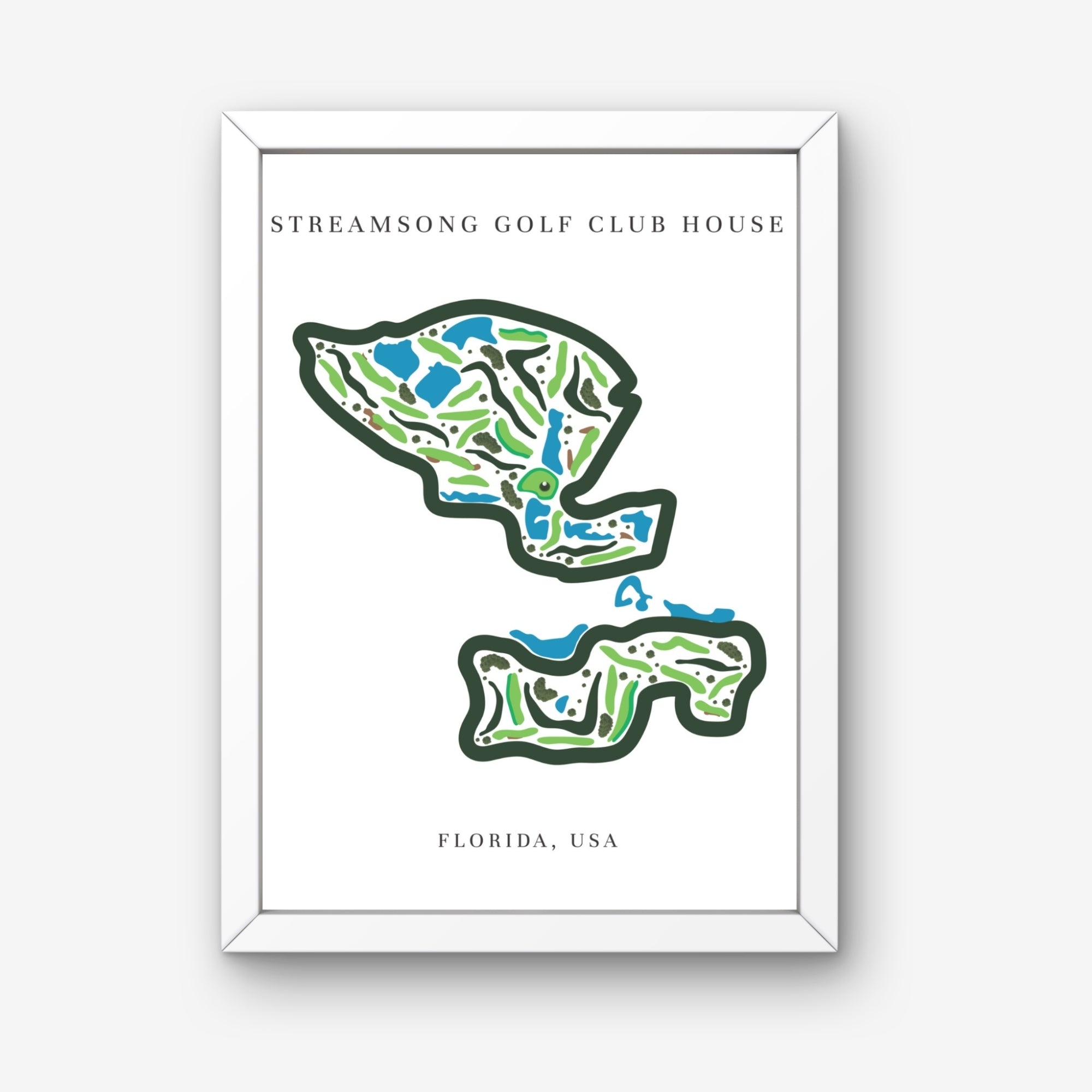 Streamsong Golf & Club house, Golf Course Print, Florida
