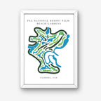 PGA National Resort, Golf Course Print, Florida, Golf Map Artworks