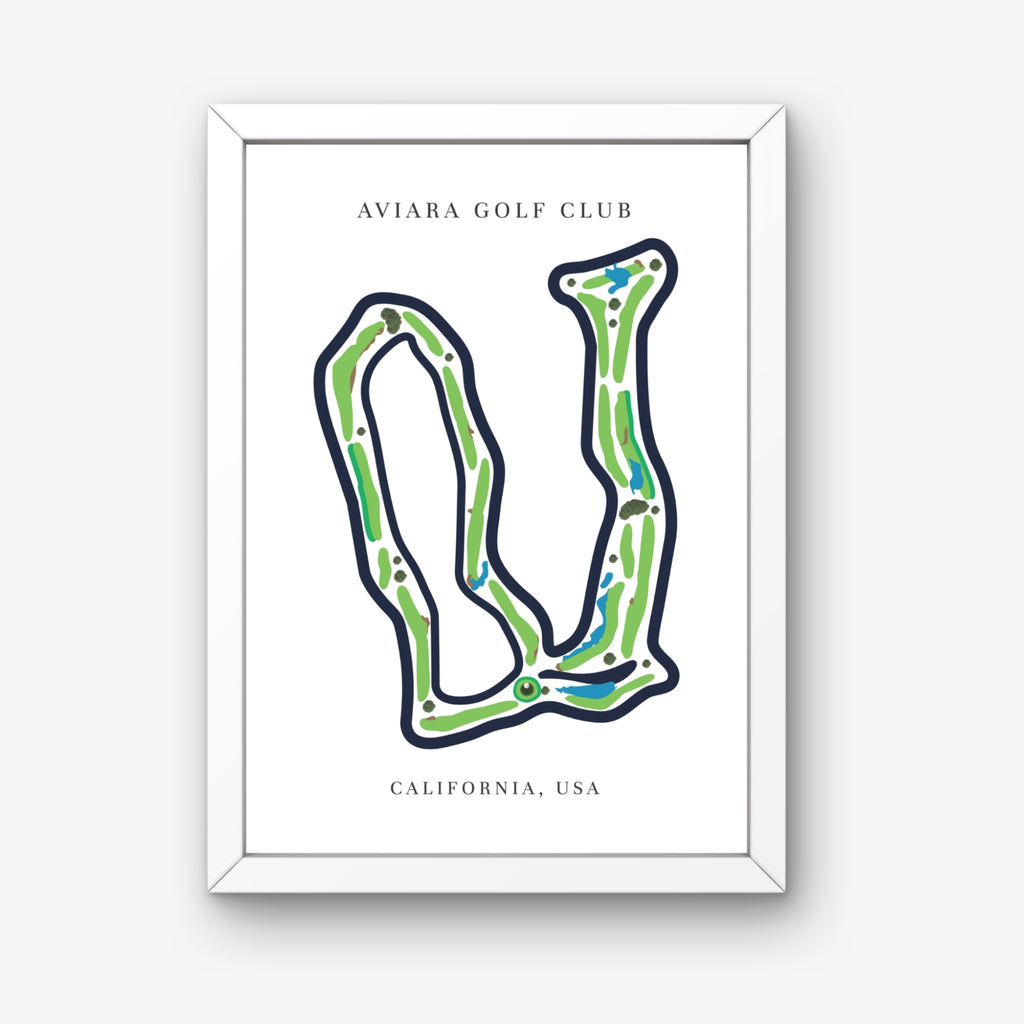 Aviara Golf Club Golf Course Prints, California, Golf Map Artwork