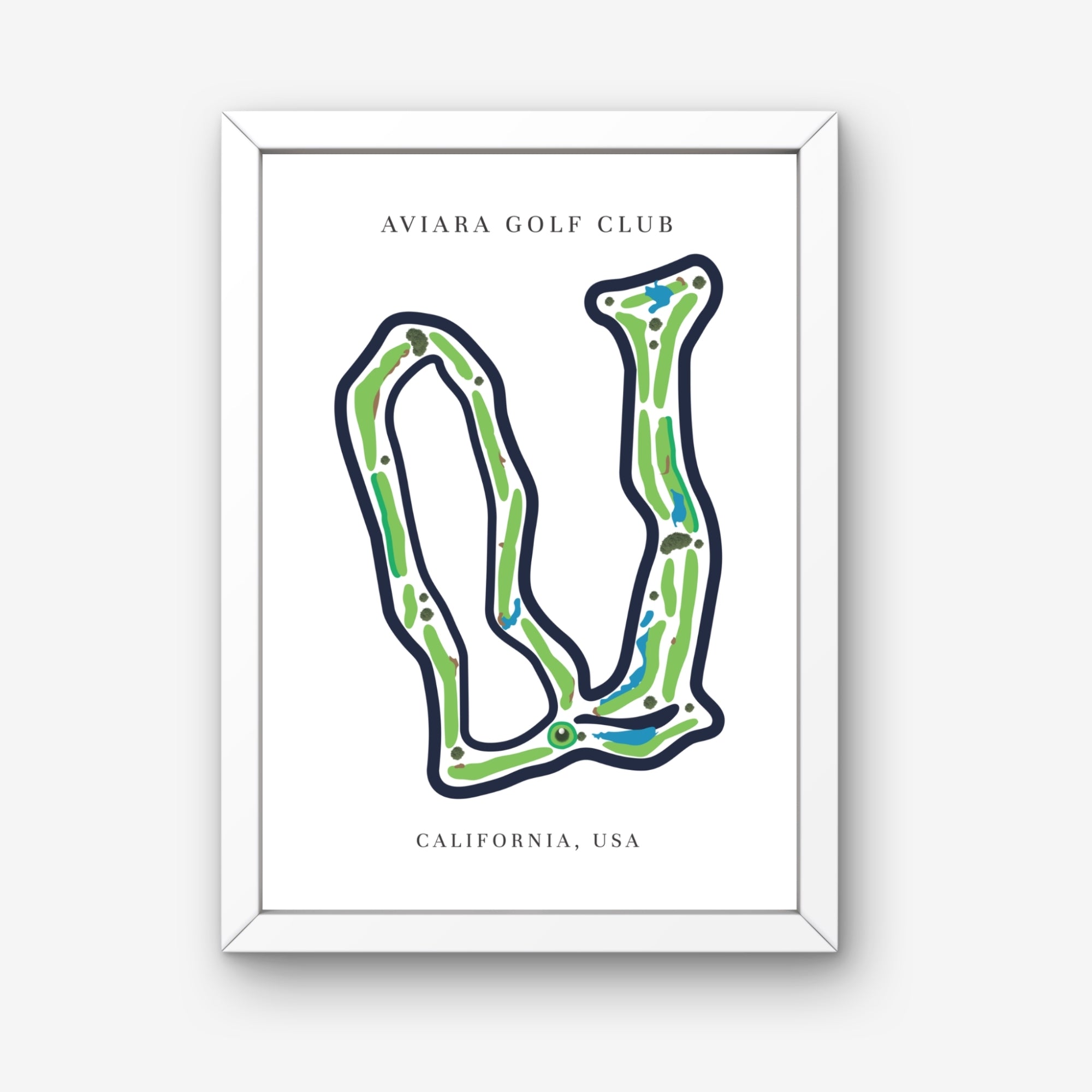 Aviara Golf Club Golf Course Prints, California, Golf Map Artwork