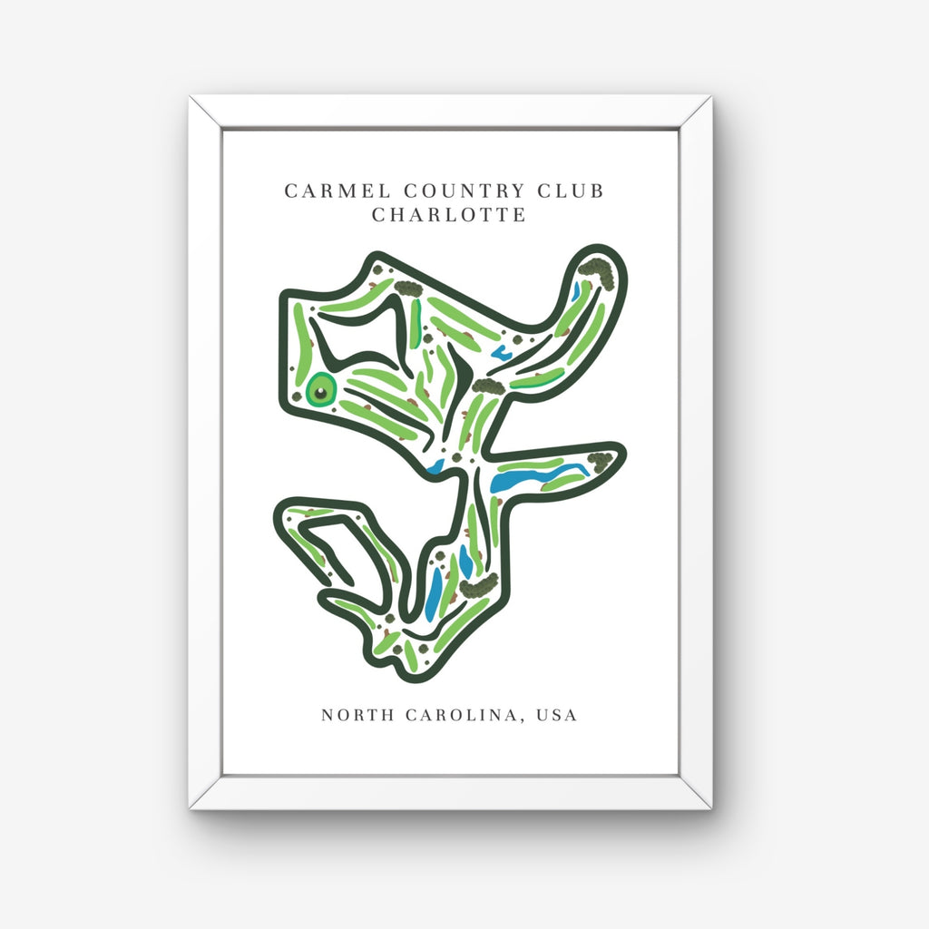 Carmel Country Club Golf Course Print, North Carolina, Golf Map artworks