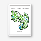 The Mill Course Golf Course Prints, Ohio, Golf Map Artwork