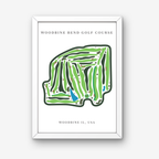 Woodbine Bend Golf Course Golf Course Prints, Illinois, Golf Map Artwork