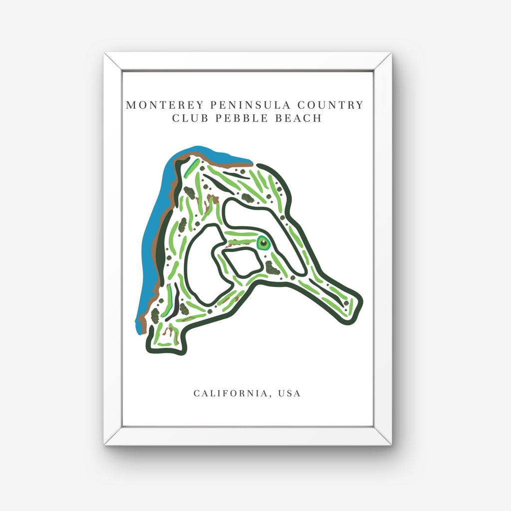 Monterey Peninsula Country Club Golf Course Prints, California, Golf Map Artwork
