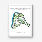Monterey Peninsula Country Club Golf Course Prints, California, Golf Map Artwork