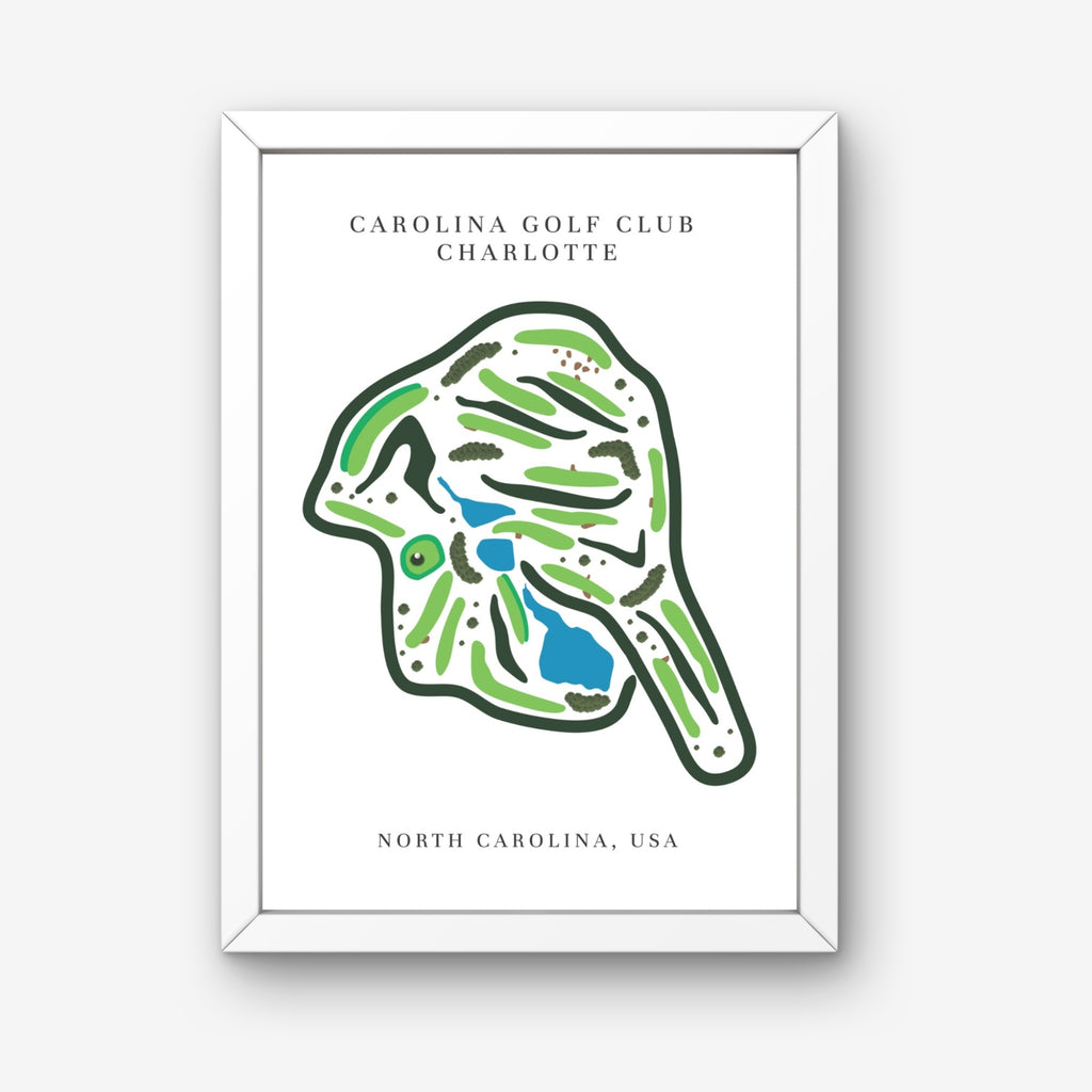 Carolina Golf Club Golf Course Print, North Carolina, Golf Map artworks