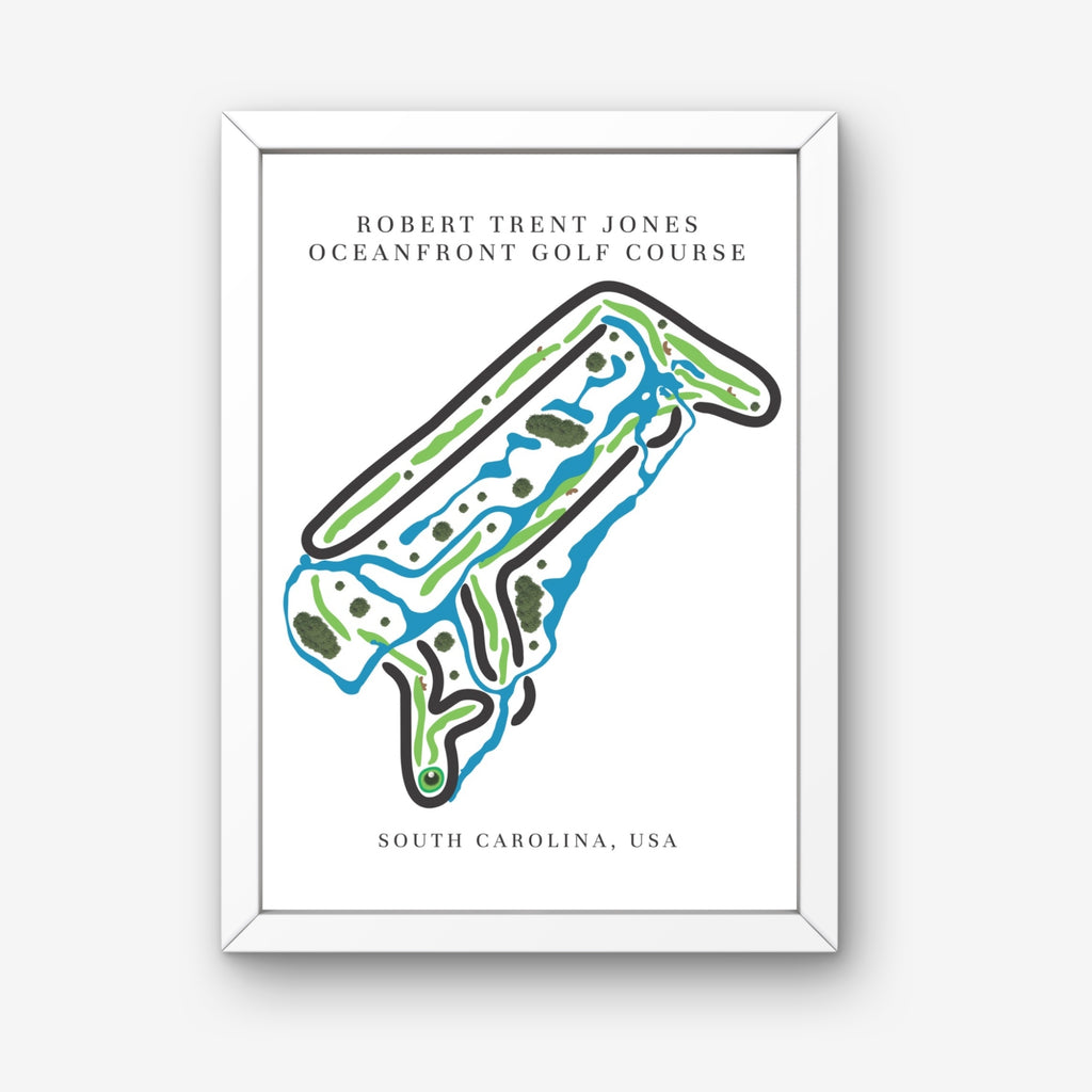 Robert Trent Jones Oceanfront Golf Course Prints, South Carolina, Golf Map Artwork
