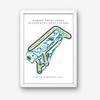Robert Trent Jones Oceanfront Golf Course Prints, South Carolina, Golf Map Artwork