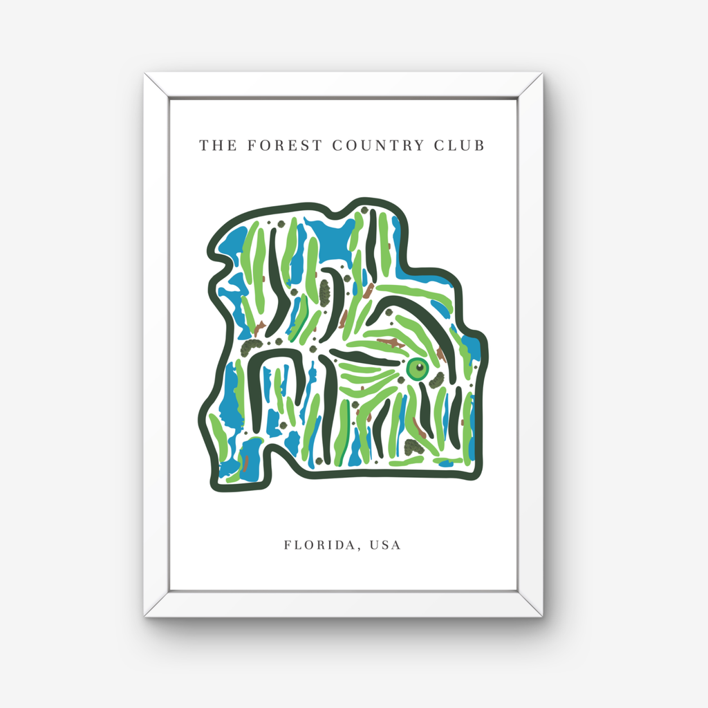 The Forest Country Club Golf Course Prints, Florida, Golf Map Artwork