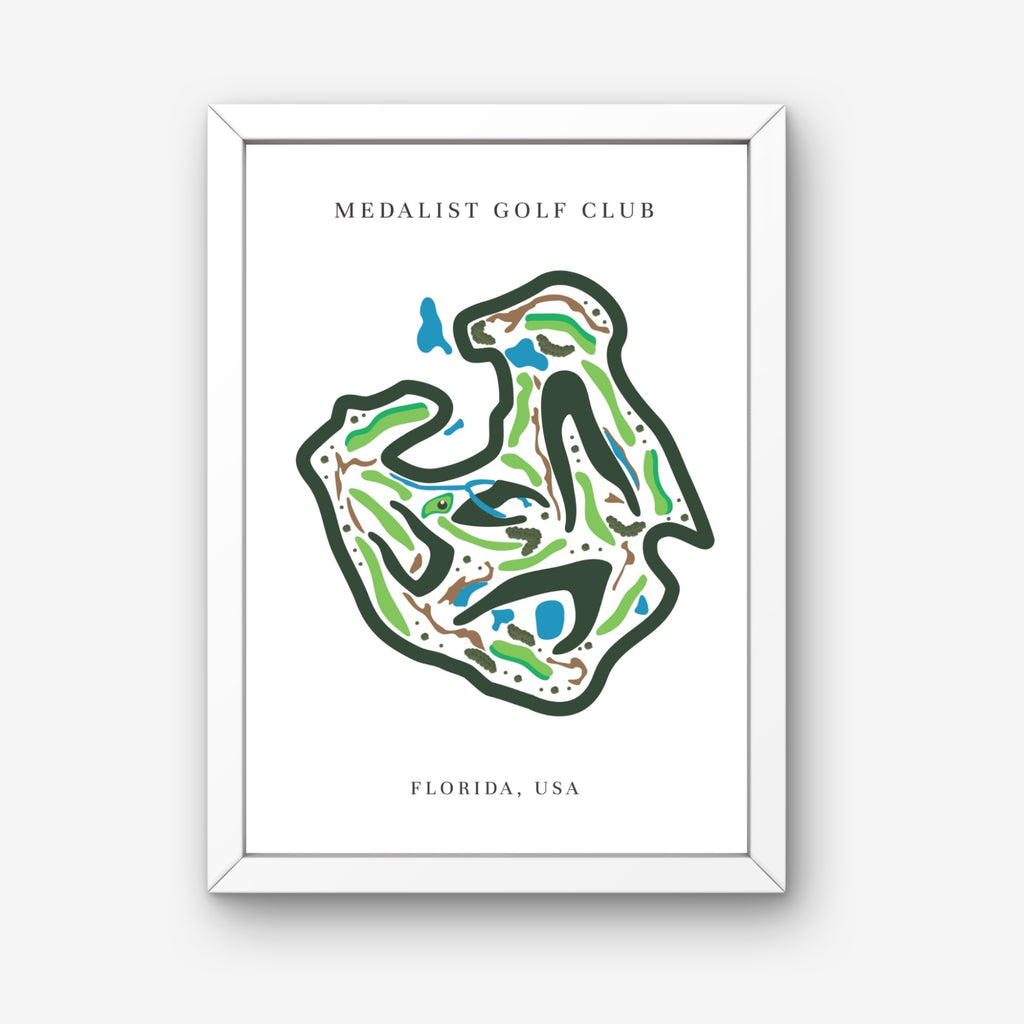 Medalist Golf Club, Golf Course Print, Florida, Golf Map Artworks