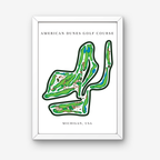 American Dunes Golf Course Prints, Michigan, Golf Map Artwork