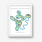 Blackwolf Run Golf Course Prints, Wisconsin, Golf Map Artwork