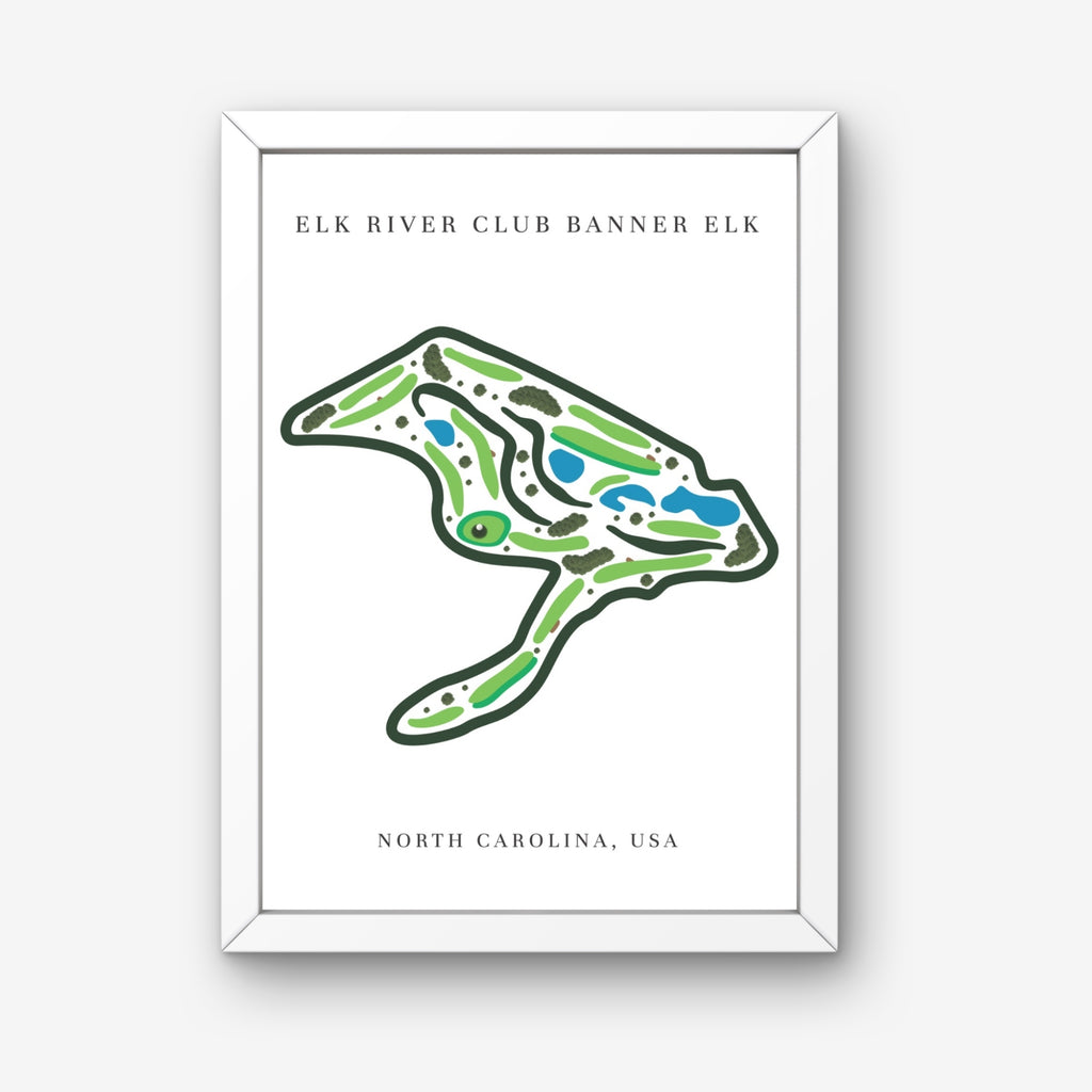 Elk River Club Golf Course Print, North Carolina, Golf Map Artworks