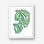 TPC Deere Run Golf Course Prints, Illinois, Golf Map Artwork