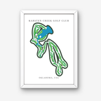 Karsten Creek Golf Club Golf Course Prints, Oklahoma, Golf Map Artwork