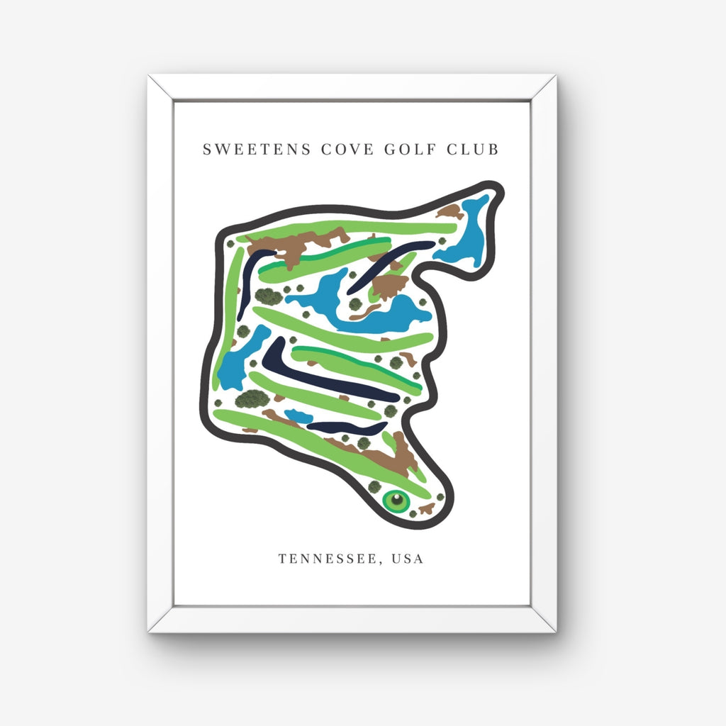 Sweetens Cove Golf Club Golf Course Prints, Tennessee, Golf Map Artwork