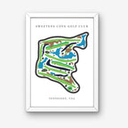 Sweetens Cove Golf Club Golf Course Prints, Tennessee, Golf Map Artwork