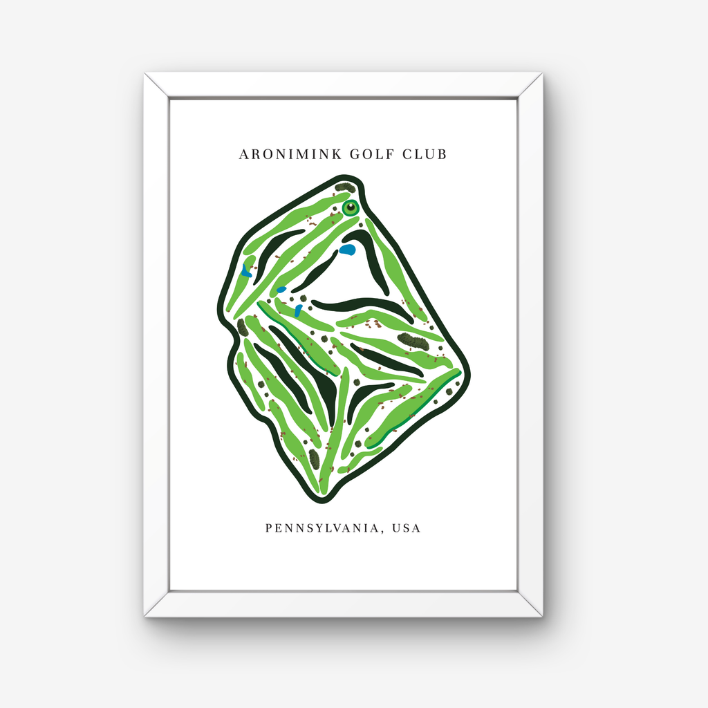 Aronimink Golf Club Golf Course Prints, Pennsylvania, Golf Map Artwork