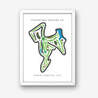 Pinehurst Resort #8 Golf Course Prints, North Carolina, Golf Map Artwork