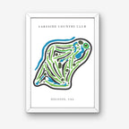 Lakeside Country Club Golf Course Prints, Texas, Golf Map Artwork
