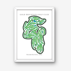 Gold Mountain Golf Club Golf Course Prints, Washington, Golf Map Artwork