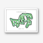 Camargo Club Golf Course Prints, Ohio, Golf Map Artwork