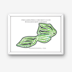 Philadelphia Cricket Club Wissahickon Course Golf Course Prints, Pennsylvania, Golf Map Artwork