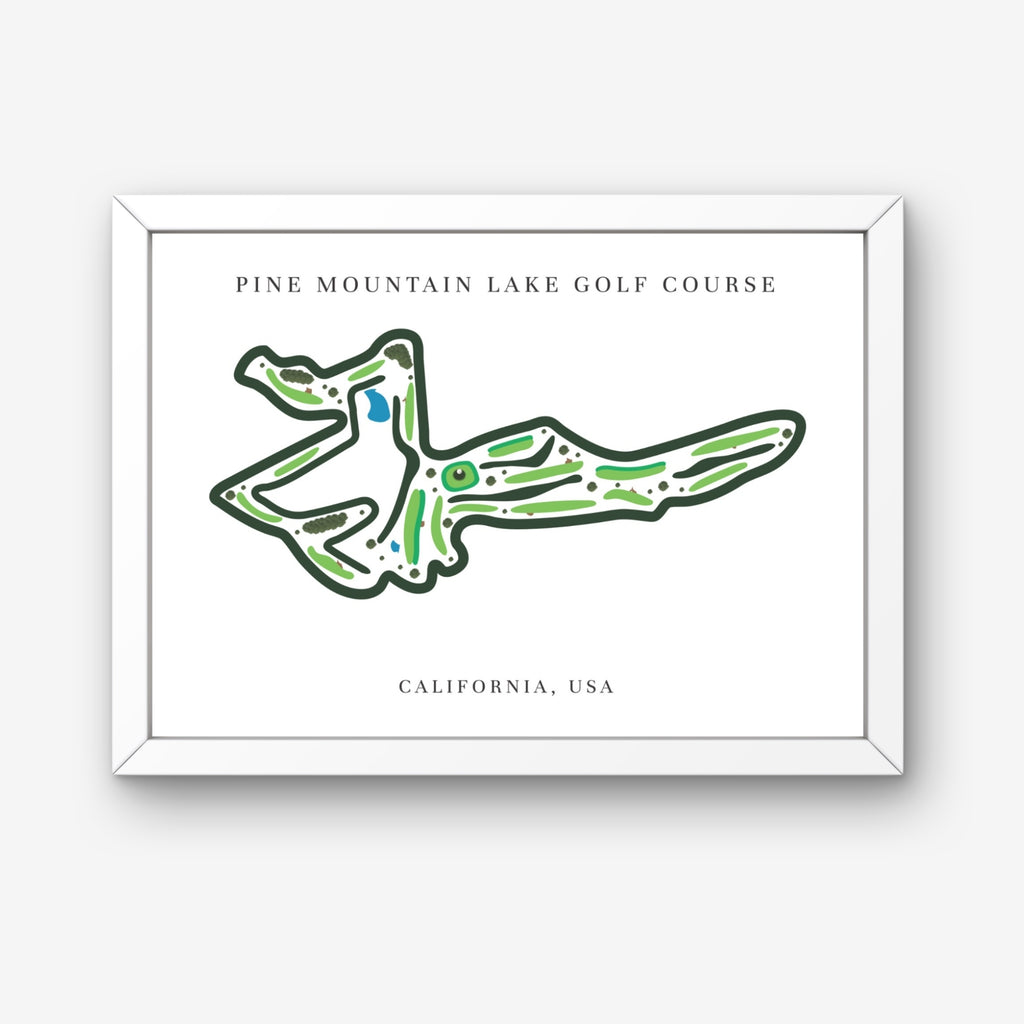 Pine Mountain Lake Golf Course Print, California, Golf Map Artworks