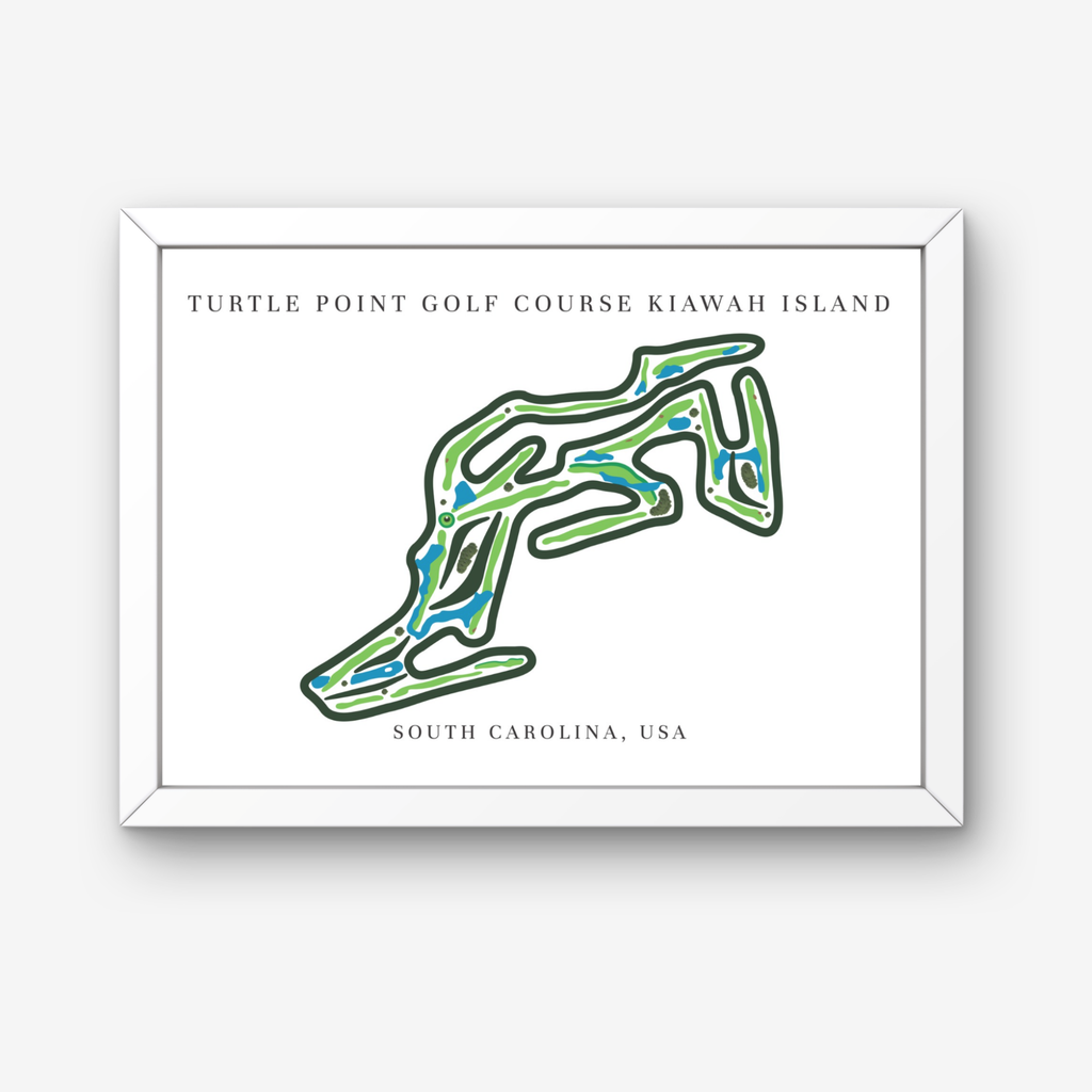 Turtle Point Golf Course Golf Course Prints, South Carolina, Golf Map Artwork