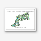 Turtle Point Golf Course Golf Course Prints, South Carolina, Golf Map Artwork