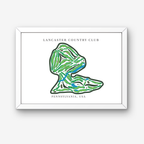 Lancaster Country Club Golf Course Prints, Pennsylvania, Golf Map Artwork