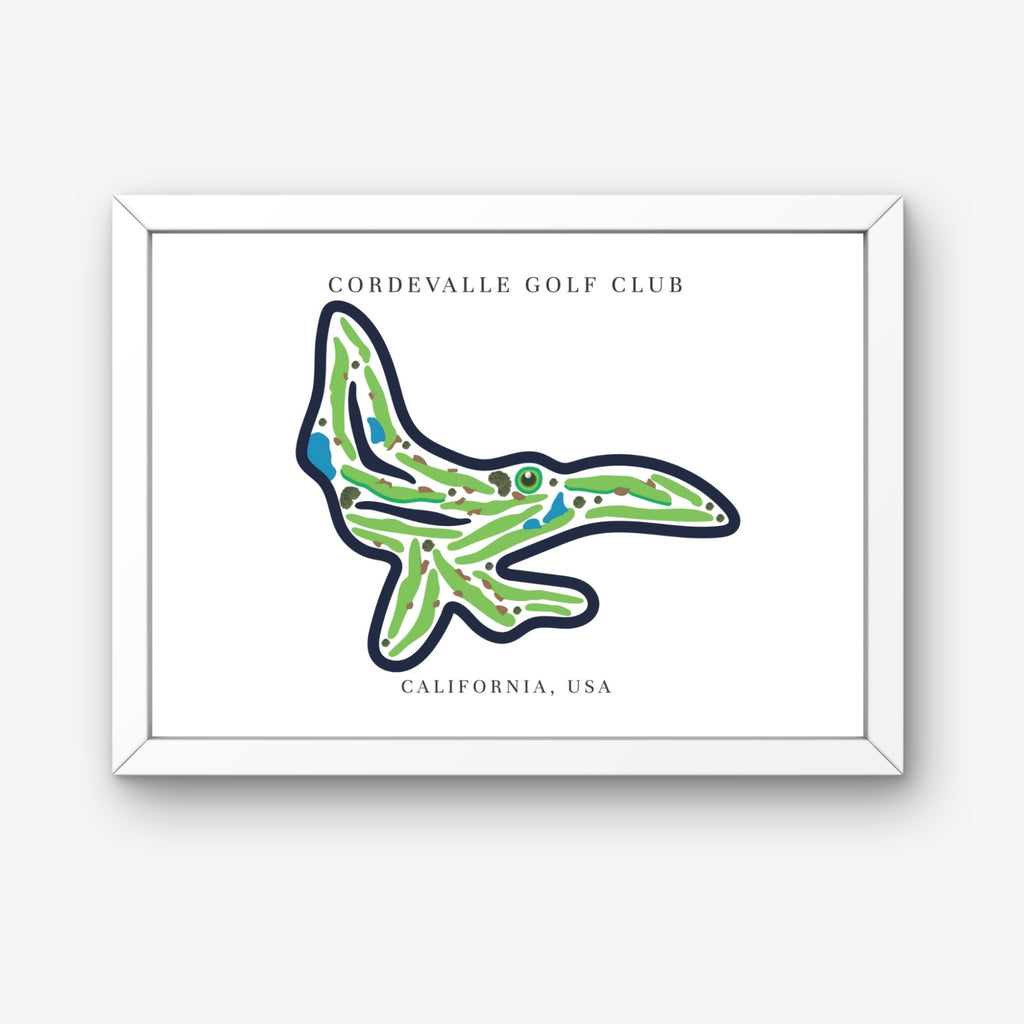 CordeValle Golf Club Golf Course Prints, California, Golf Map Artwork