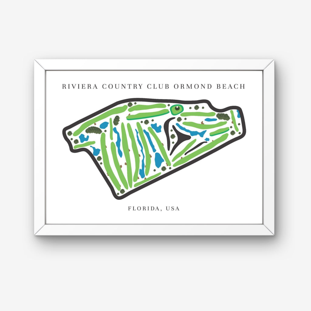 Riviera Country Club Golf Course Prints, Florida, Golf Map Artwork