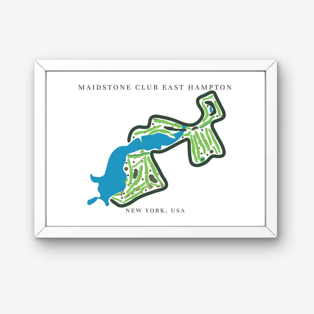 Maidstone Club Golf Course Prints, New York, Golf Map Artwork
