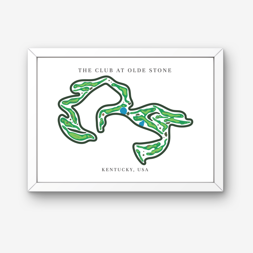 The Club at Olde Stone Golf Course Prints, Kentucky, Golf Map Artwork