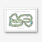 El Macero Country Club Golf Course Prints, California, Golf Map Artwork