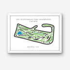 TPC Scottsdale The Champions Course Golf Course Prints, Arizona, Golf Map Artwork