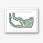 The Bridges at Rancho Santa Fe Golf Course Prints, California, Golf Map Artwork