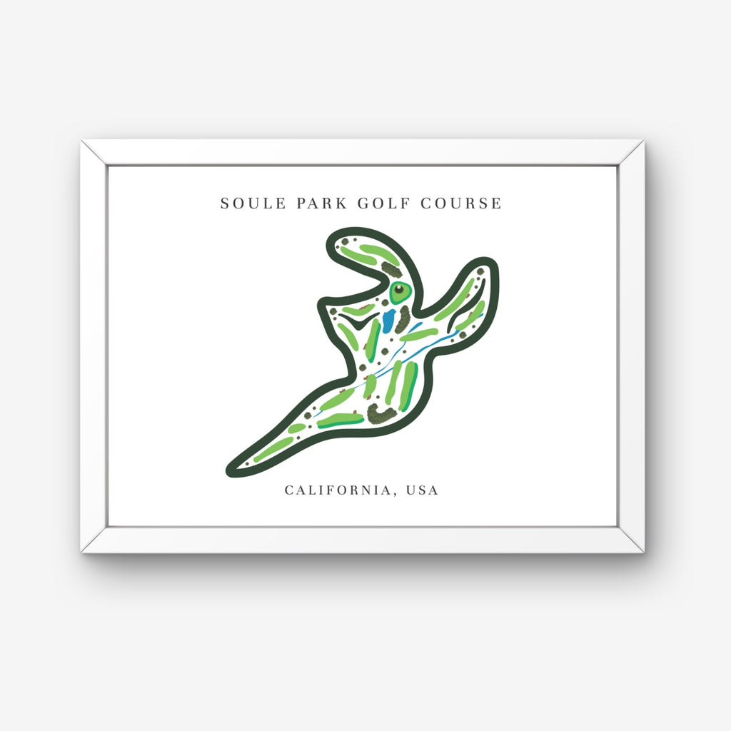 Soule Park Golf Course Print, California, Golf Map Artworks