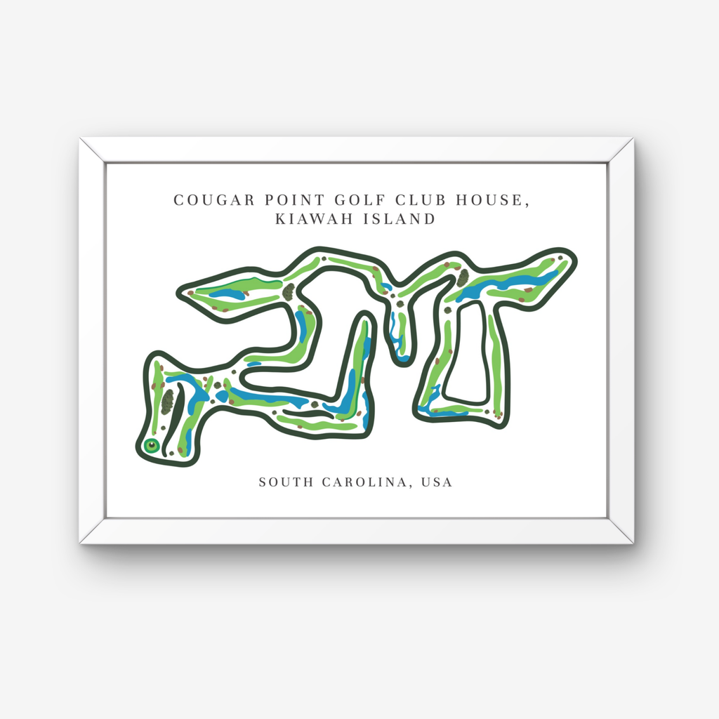 Cougar Point Golf Club House Golf Course Prints, South Carolina, Golf Map Artwork