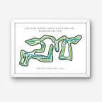Cougar Point Golf Club House Golf Course Prints, South Carolina, Golf Map Artwork