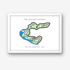 The Walker Course Golf Course Prints, South Carolina, Golf Map Artwork