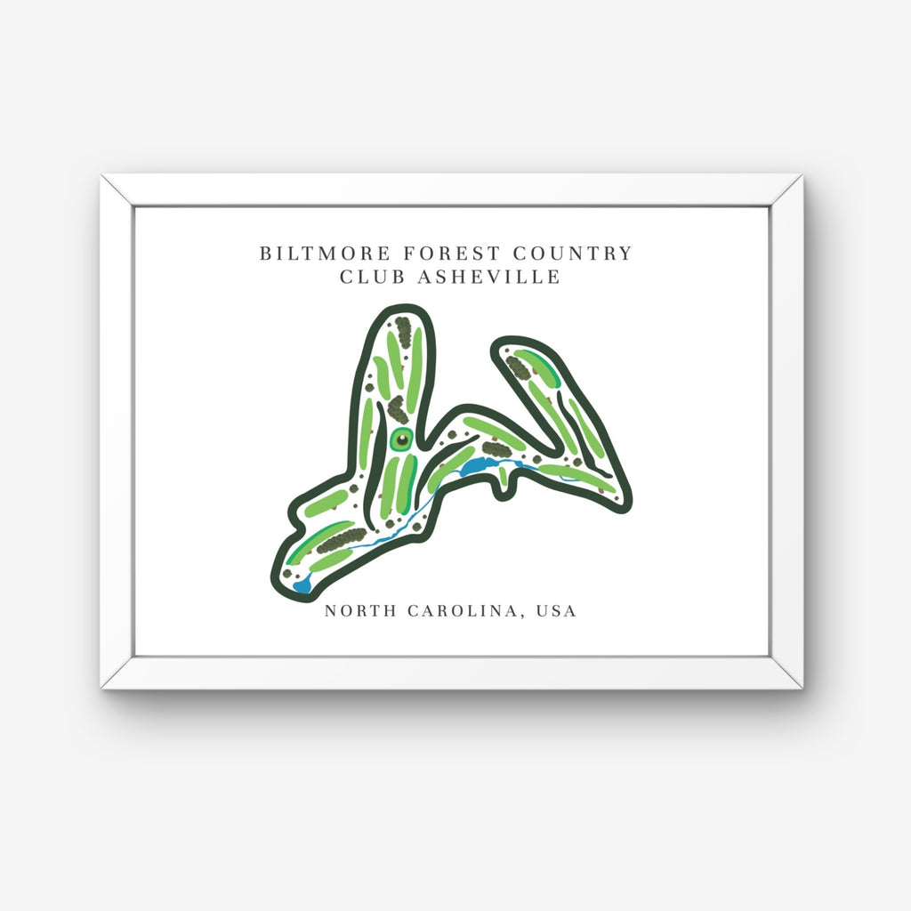 Biltmore Forest Country Club Golf Course Print, North Carolina, Golf Map Artworks