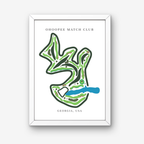 Ohoopee Match Club Golf Course Prints, Georgia, Golf Map Artwork