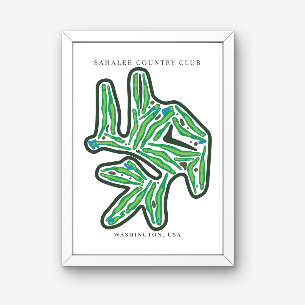 Sahalee Country Club Golf Course Prints, Washington, Golf Map Artwork