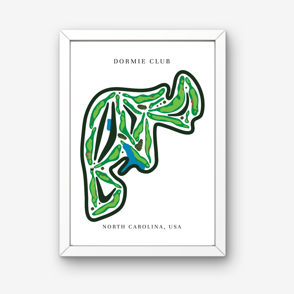 Dormie Club Golf Course Prints, North Carolina, Golf Map Artwork