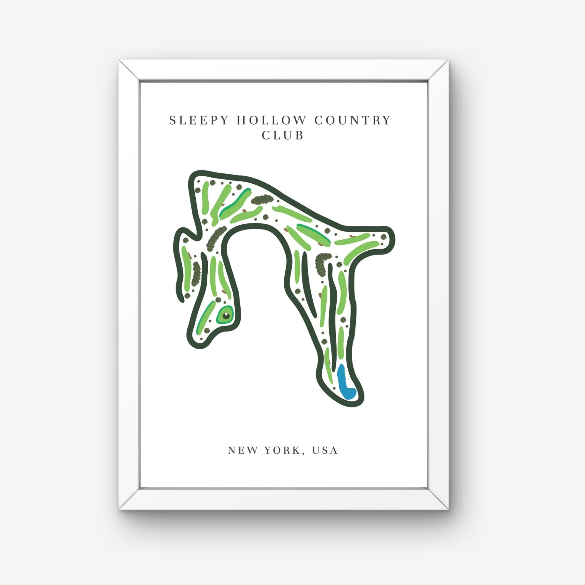 Sleepy Hollow Country Club Golf Course Print, New York, Golf Map artworks